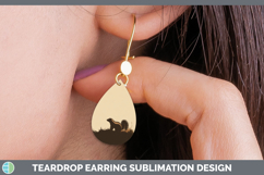 GorgeousWoodland Silhouette Teardrop Earrings design.