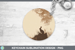 GorgeousWoodland Silhouette Keychain design.