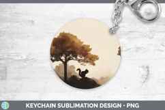 GorgeousWoodland Silhouette Keychain design.