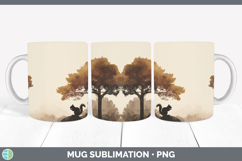 GorgeousWoodland Silhouette Mug Wrap design.