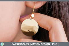 GorgeousWoodland Silhouette Round Earrings design.