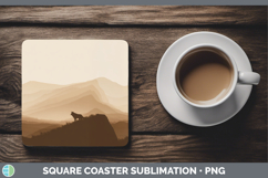 GorgeousWoodland Silhouette Square Coaster design.