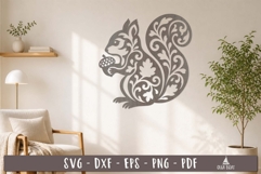 Woodland Squirrel Wall Decor SVG Laser Cut design