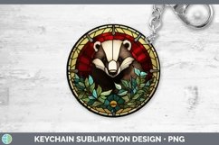 GorgeousWoodland Stained Glass Keychain design.