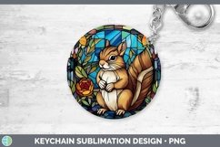 GorgeousWoodland Stained Glass Keychain design.