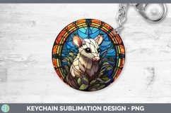 GorgeousWoodland Stained Glass Keychain design.