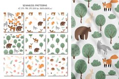 woodland animals seamless pattern, forest digital paper Product Image 4