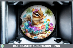 GorgeousWoodland Summer Beach Car Coaster design.
