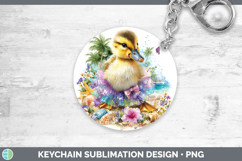 GorgeousWoodland Summer Beach Keychain design.