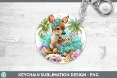 GorgeousWoodland Summer Beach Keychain design.