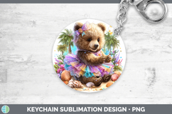GorgeousWoodland Summer Beach Keychain design.