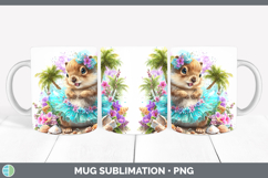 GorgeousWoodland Summer Beach Mug Wrap design.