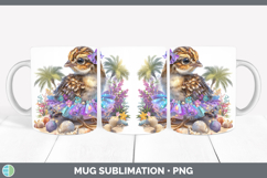 GorgeousWoodland Summer Beach Mug Wrap design.
