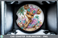 GorgeousWoodland Summer Beach Car Coaster design.