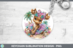 GorgeousWoodland Summer Beach Keychain design.