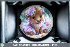 GorgeousWoodland Summer Beach Car Coaster design.