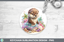 GorgeousWoodland Summer Beach Keychain design.