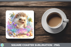 GorgeousWoodland Summer Beach Square Coaster design.