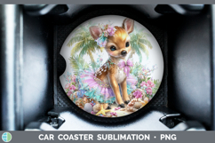 GorgeousWoodland Summer Beach Car Coaster design.