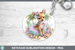GorgeousWoodland Summer Beach Keychain design.