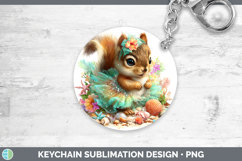 GorgeousWoodland Summer Beach Keychain design.