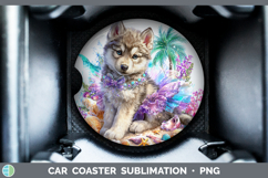 GorgeousWoodland Summer Beach Car Coaster design.