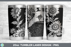 GorgeousWoodland Sunflower Laser 20oz Tumbler design.