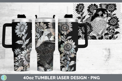 GorgeousWoodland Sunflower Laser 40oz Tumbler design.
