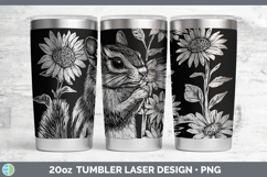 GorgeousWoodland Sunflower Laser 20oz Tumbler design.