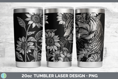GorgeousWoodland Sunflower Laser 20oz Tumbler design.