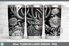 GorgeousWoodland Sunflower Laser 20oz Tumbler design.