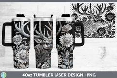 GorgeousWoodland Sunflower Laser 40oz Tumbler design.