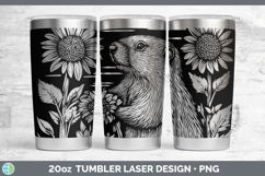 GorgeousWoodland Sunflower Laser 20oz Tumbler design.