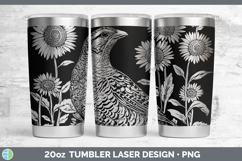 GorgeousWoodland Sunflower Laser 20oz Tumbler design.