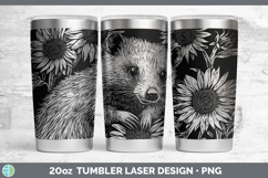 GorgeousWoodland Sunflower Laser 20oz Tumbler design.