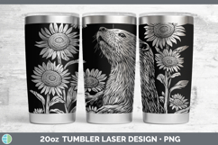 GorgeousWoodland Sunflower Laser 20oz Tumbler design.