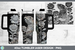 GorgeousWoodland Sunflower Laser 40oz Tumbler design.