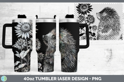 GorgeousWoodland Sunflower Laser 40oz Tumbler design.