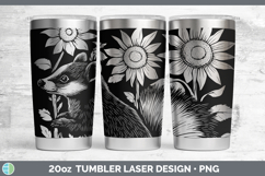 GorgeousWoodland Sunflower Laser 20oz Tumbler design.