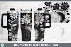 GorgeousWoodland Sunflower Laser 40oz Tumbler design.