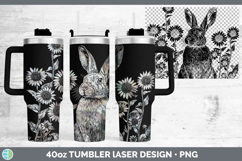 GorgeousWoodland Sunflower Laser 40oz Tumbler design.