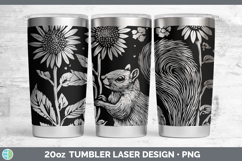 GorgeousWoodland Sunflower Laser 20oz Tumbler design.