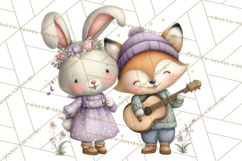 Cute Woodland Valentine Animals Clipart PNG Product Image 3