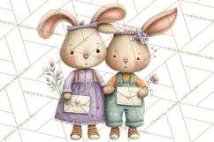 Cute Woodland Valentine Animals Clipart PNG Product Image 4