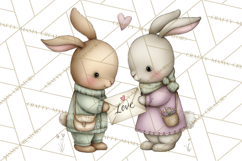 Cute Woodland Valentine Animals Clipart PNG Product Image 5