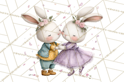 Cute Woodland Valentine Animals Clipart PNG Product Image 2