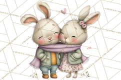 Cute Woodland Valentine Animals Clipart PNG Product Image 3