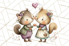 Cute Woodland Valentine Animals Clipart PNG Product Image 2