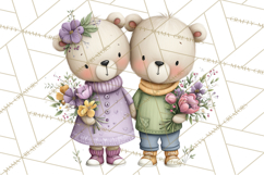 Cute Woodland Valentine Animals Clipart PNG Product Image 4
