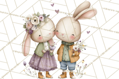 Cute Woodland Valentine Animals Clipart PNG Product Image 2